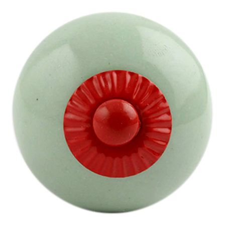 Solid Light Green Red Fitting Ceramic Knob